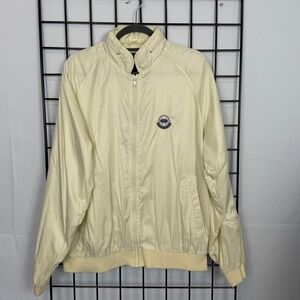 Vintage Duckster Windbreaker Jacket Mens Large Cream 80s 90s PGA Golf Activewear